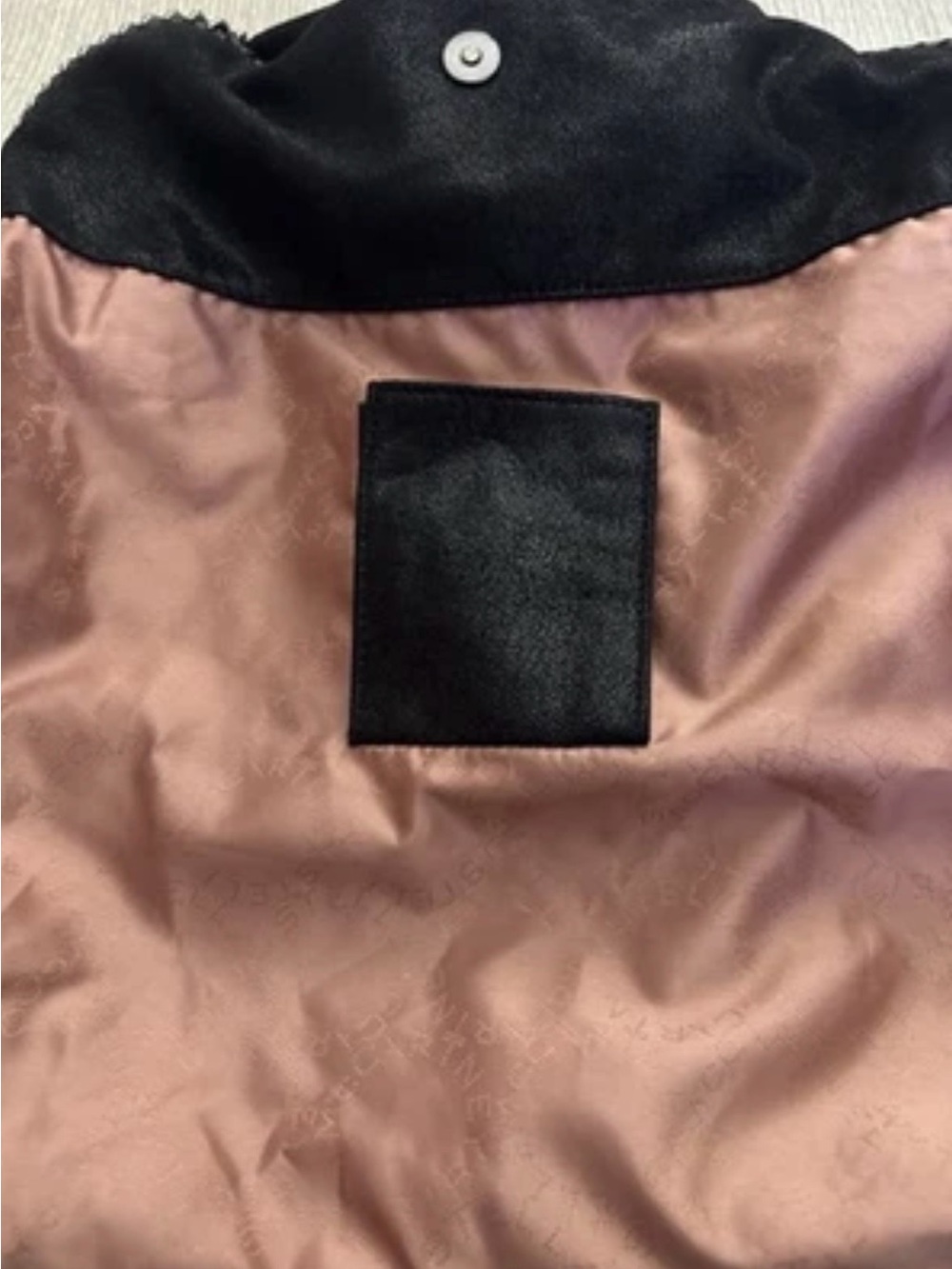SOLD-Stella McCartney Falabella Tote Large Black Shaggy Deer Chain Trim Bag - Picture 9 of 10